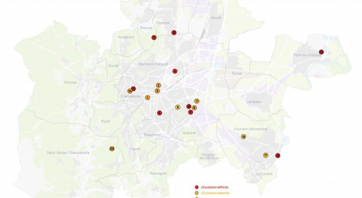 C' le chantier : les conseils pour circuler à Clermont au mois d'avril