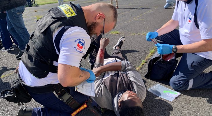 Une simulation d'accident à l'aérodrome d'Issoire pour se préparer au pire