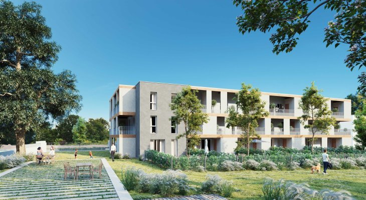 Mozac : pose de la première pierre des Jardins du Carmel