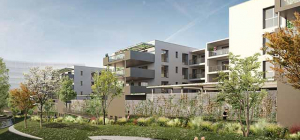 Un immeuble sur pilotis à Chamalières