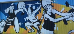 Une fresque murale haute en couleurs pour l'ASM Omnisports