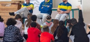 « L'ASM va à l'école » : les joueurs et le staff à la rencontre des collégiens