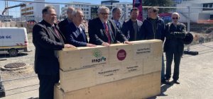 Parking-relais La Pardieu Cristal : pose de la première pierre